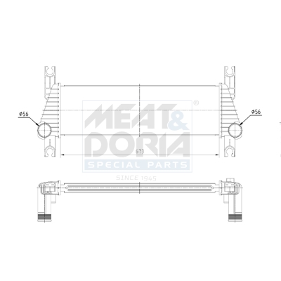 MEAT & DORIA Ladeluftkøler 995052 for MAZDA FORD FORD USA