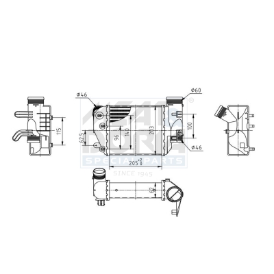 MEAT & DORIA Ladeluftkøler 995130 for VAG VW