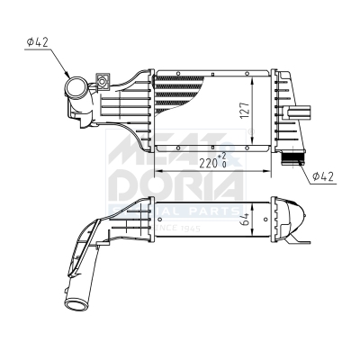 MEAT & DORIA Ladeluftkøler 995396 for VAUXHALL OPEL