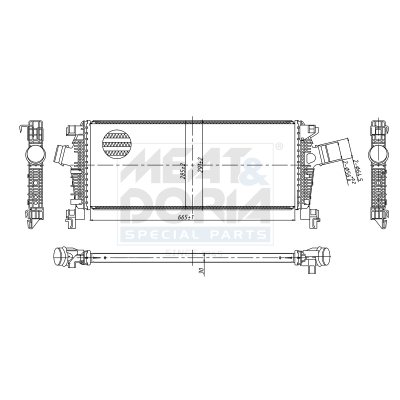 MEAT & DORIA Ladeluftkøler 995222 for VAUXHALL CHEVROLET OPEL