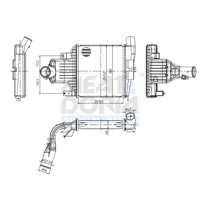 MEAT & DORIA Ladeluftkøler 995264 for VAUXHALL OPEL