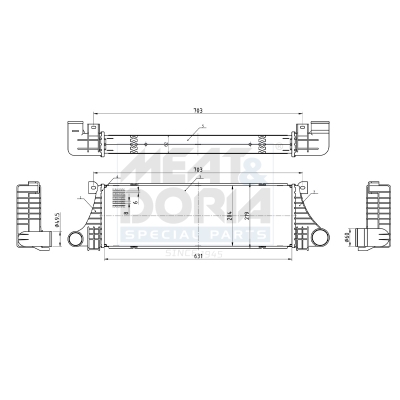 MEAT & DORIA Ladeluftkøler 995413 for IVECO