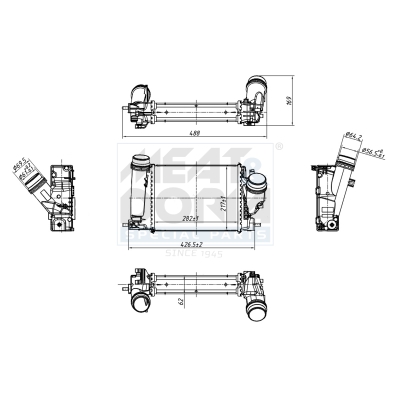 MEAT & DORIA Ladeluftkøler 995048 for RENAULT