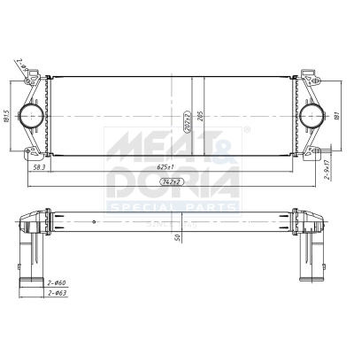 MEAT & DORIA Ladeluftkøler 995428 for RENAULT TRUCKS
