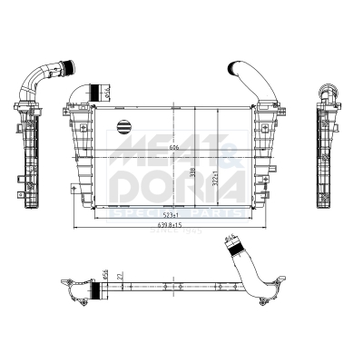 MEAT & DORIA Ladeluftkøler 995259 for OPEL GENERAL MOTORS