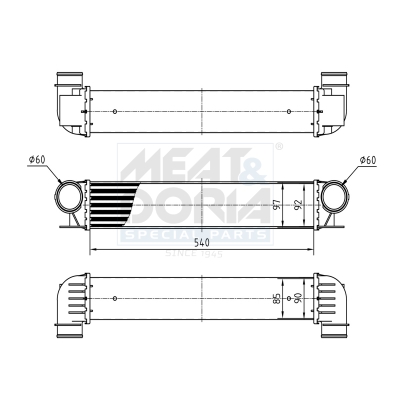 MEAT & DORIA Ladeluftkøler 995359 for BMW ALPINA