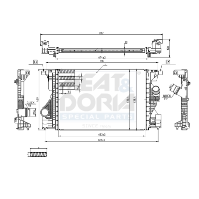 MEAT & DORIA Ladeluftkøler 995533 for MERCEDES-BENZ