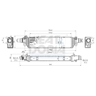 MEAT & DORIA Ladeluftkøler 995489 for VAUXHALL OPEL