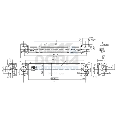 MEAT & DORIA Ladeluftkøler 995525 for VOLVO