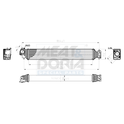 MEAT & DORIA Ladeluftkøler 995522 for HONDA