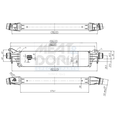 MEAT & DORIA Ladeluftkøler 995081 for VAUXHALL OPEL