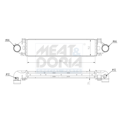 MEAT & DORIA Ladeluftkøler 995511 for VOLVO