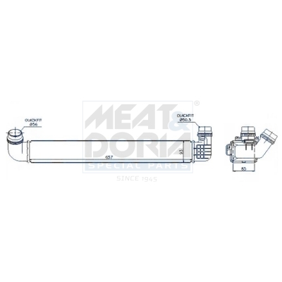 MEAT & DORIA Ladeluftkøler 995243 for RENAULT
