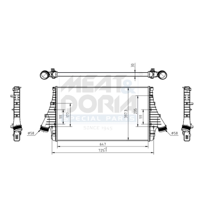 MEAT & DORIA Ladeluftkøler 995306 for CADILLAC OPEL