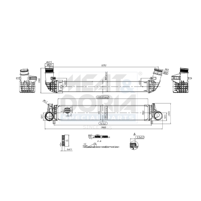 MEAT & DORIA Ladeluftkøler 995499 for VAG