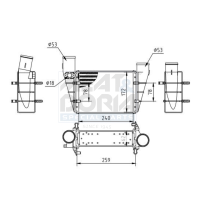 MEAT & DORIA Ladeluftkøler 995425 for VAG SEAT AUDI SKODA VW