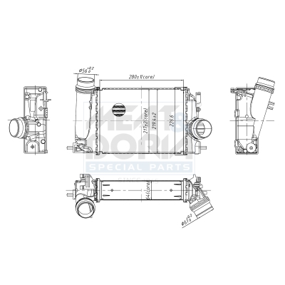 MEAT & DORIA Ladeluftkøler 995466 for RENAULT