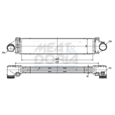 MEAT & DORIA Ladeluftkøler 995235 for FORD LAND ROVER VOLVO
