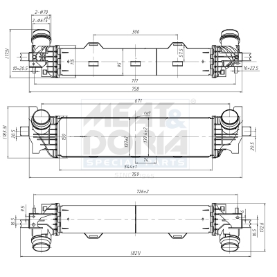 MEAT & DORIA Ladeluftkøler 995451 for BMW