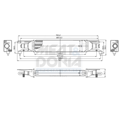 MEAT & DORIA Ladeluftkøler 995188 for LANCIA