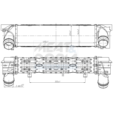 MEAT & DORIA Ladeluftkøler 995148 for BMW