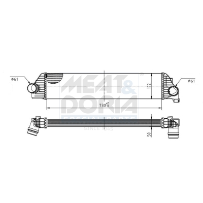 MEAT & DORIA Ladeluftkøler 995189 for RENAULT OPEL NISSAN