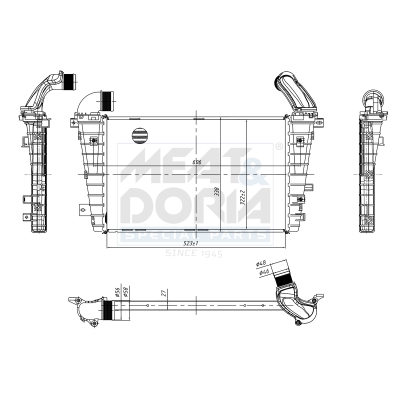 MEAT & DORIA Ladeluftkøler 995263 for VAUXHALL OPEL