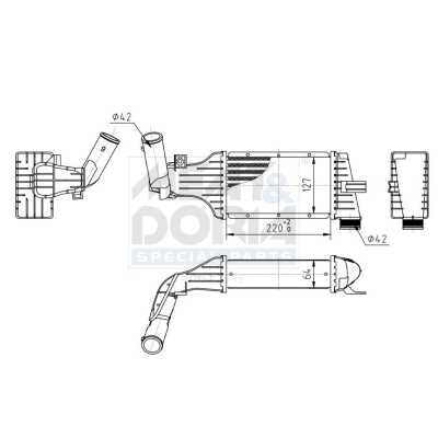 MEAT & DORIA Ladeluftkøler 995395 for VAUXHALL OPEL