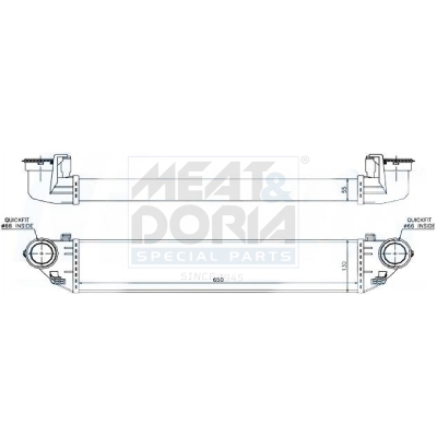 MEAT & DORIA Ladeluftkøler 995348 for MERCEDES-BENZ