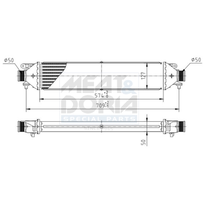 MEAT & DORIA Ladeluftkøler 995284 for LANCIA ALFA ROMEO FIAT VAUXHALL OPEL