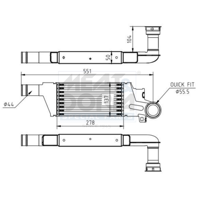 MEAT & DORIA Ladeluftkøler 995314 for VAUXHALL OPEL