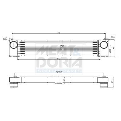 MEAT & DORIA Ladeluftkøler 995363 for MERCEDES-BENZ