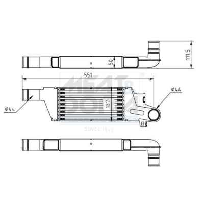 MEAT & DORIA Ladeluftkøler 995426 for VAUXHALL OPEL