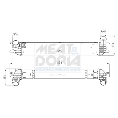 MEAT & DORIA Ladeluftkøler 995190 for RENAULT