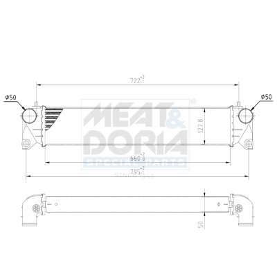 MEAT & DORIA Ladeluftkøler 995171 for SUZUKI