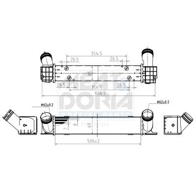 MEAT & DORIA Ladeluftkøler 995358 for ALPINA BMW