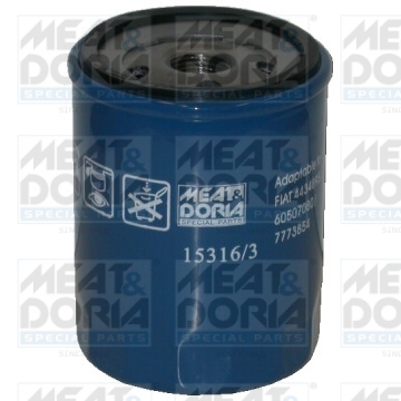 MEAT & DORIA Oliefilter 153163 Påskruet 100mm 3/4-16 UNF for PIAGGIO LANCIA FORD CITROËN/PEUGEOT