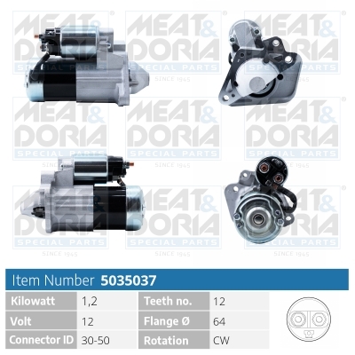 MEAT & DORIA Starter 5035037 for MITSUBISHI NISSAN RENAULT