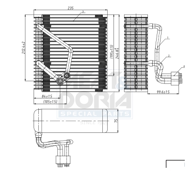 MEAT & DORIA Fordamper, klimaanlæg 997090 for KIA