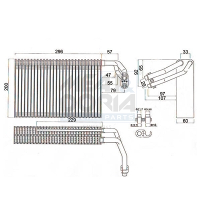 MEAT & DORIA Fordamper, klimaanlæg 997134 for MERCEDES-BENZ