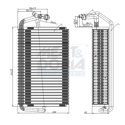 MEAT & DORIA Fordamper, klimaanlæg 997092 for MERCEDES-BENZ