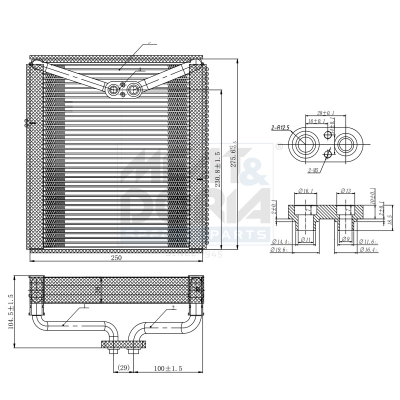 MEAT & DORIA Fordamper, klimaanlæg 997111 for MITSUBISHI