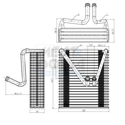MEAT & DORIA Fordamper, klimaanlæg 997034 for ZASTAVA LANCIA