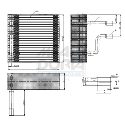 MEAT & DORIA Fordamper, klimaanlæg 997030 for FORD USA