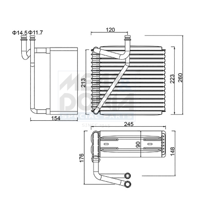 MEAT & DORIA Fordamper, klimaanlæg 997093 for MERCEDES-BENZ