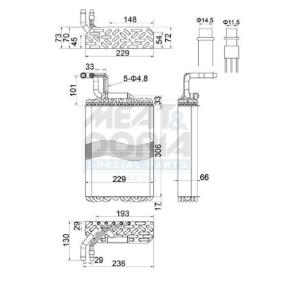 MEAT & DORIA Fordamper, klimaanlæg 997002 for MERCEDES-BENZ