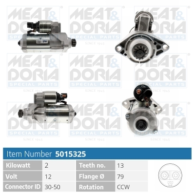 MEAT & DORIA Starter 5015325 for VAG AUDI