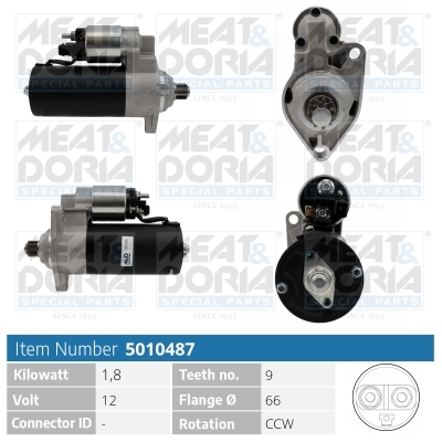 MEAT & DORIA Starter 5010487 for VAG