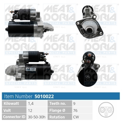 MEAT & DORIA Starter 5010022 for BMW