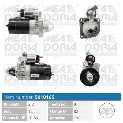 MEAT & DORIA Starter 5010165 for LANCIA ALFA ROMEO MARLIN